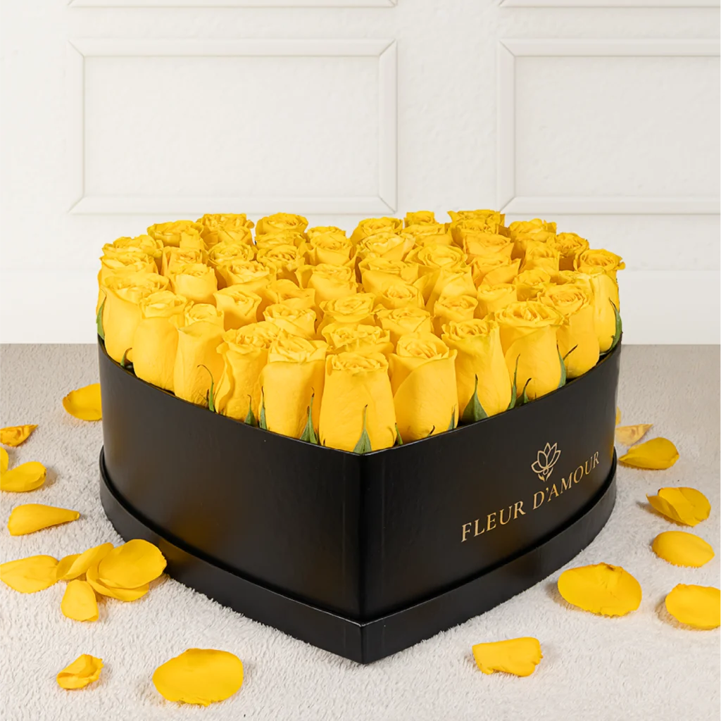 Heart Box Yellow