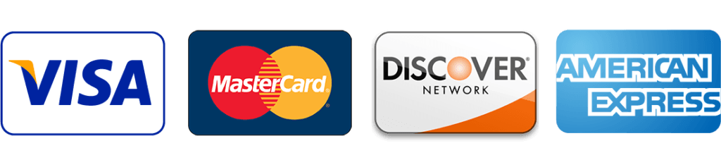 logos de tarjetasa que aceptamos, estos son: visa, mastercard, discover y american express